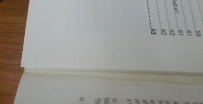 pages falling out paper back spine failure